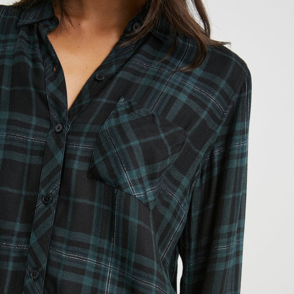 Rails Hunter Shirt Forest Slate Tinsel, Small